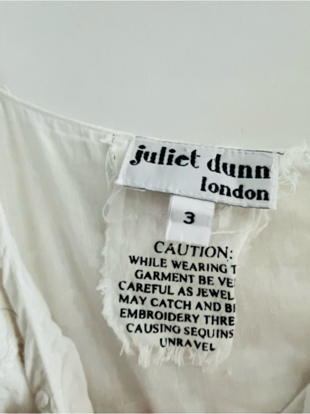Juliet Dunn London White Embroidered Cotton Midi Sundress Resortwear US M Medium - Picture 6 of 7